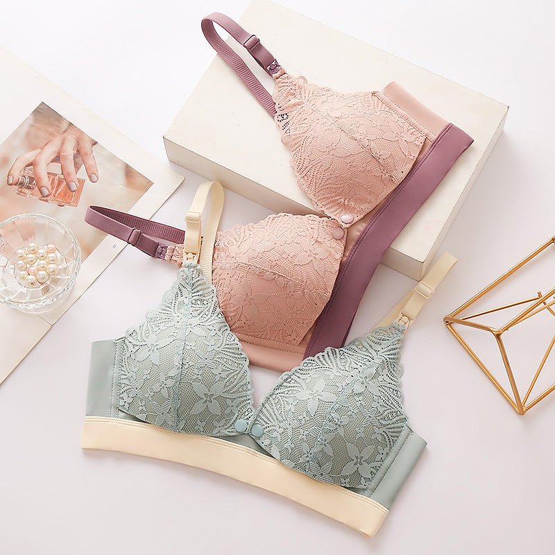 Seamless Lace Maternity Nursing Bra for Pregnant Women